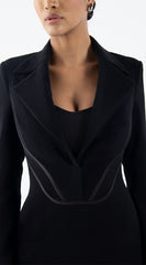 فستان اسود راقي مع غولة