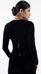 جمب سوت من خام المخمل مع كورسيه منفصل