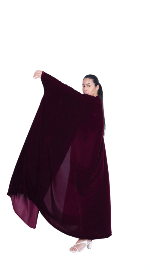 Maroon vilvate abaya