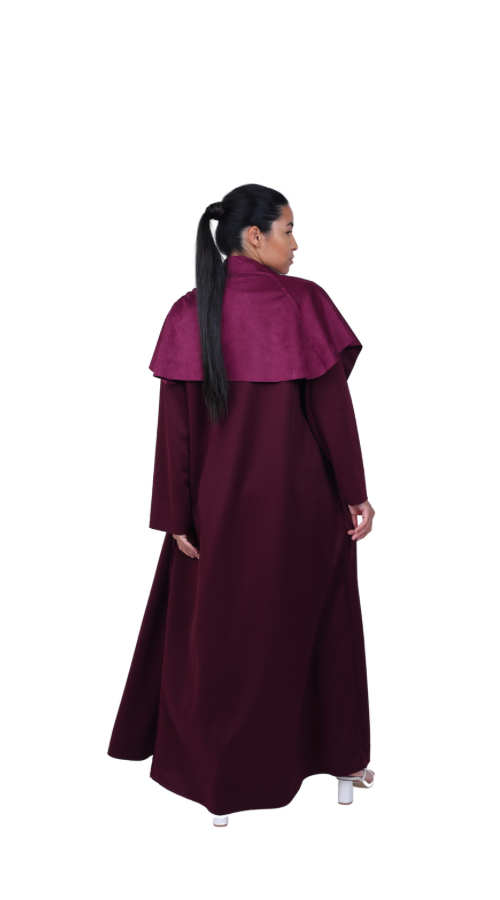 Maroon shmwa abaya