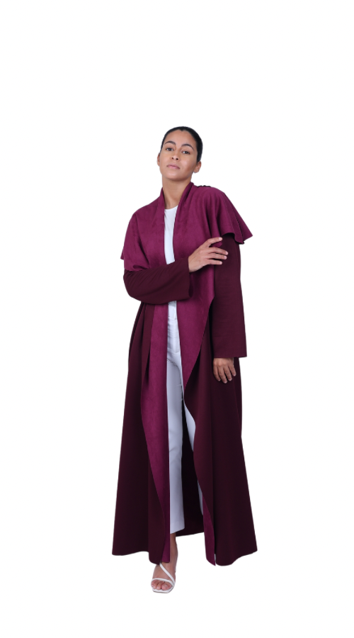 Maroon shmwa abaya