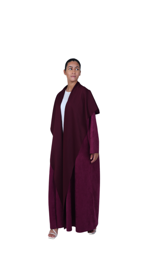 Maroon shmwa abaya